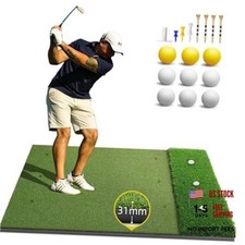 Dual Turf Golf Mat 31mm: 5x4ft/5x5ft Heavy-Duty Golf Hitting Mats Practice