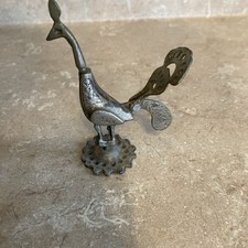 Vintage Peacock Eyeliner Applicator Vanity Cosmetic Tool Metal Bird Kohl Holder