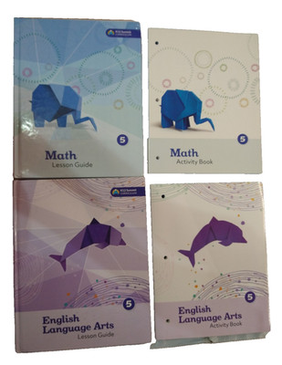 K12 Summit Curriculum Lot of 4 books Math and English 5 Lesson Guide Activity