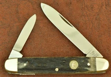 HEN & ROOSTER BERTRAM CUTLERY SOLINGEN GERMANY GENUINE STAG CIGAR KNIFE (26513)