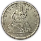 1865-S Seated Liberty Half Dollar Extremely Fine XF Coin #26854