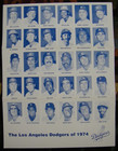 Charlie Hough, AllStar pitcher signed 1974 Los Angeles Dodger team photo BSN COA — photo 1