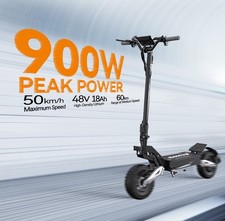 OOTD T10 900W Peak Electric Scooter 31MPH 11" Off Road Adult E Scooter 37 Miles