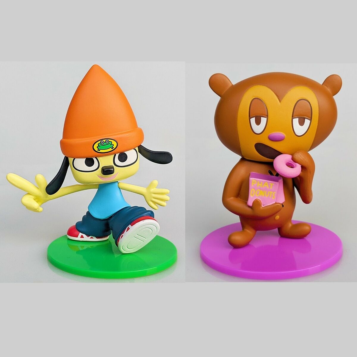 PaRappa The Rapper + PJ Berri Vinyl Figure Statue Set