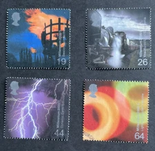 GB QE II, 2000, SG2129-2132, Millennium Projects, Fire and Light, Fine Mint, MNH