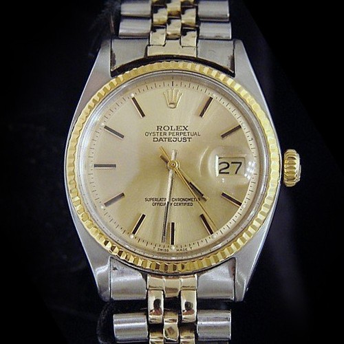 Vintage Rolex Datejust 1601 14K Gold and Stainless Steel Watch Oval Link Jubilee - 第 1/6 張圖片