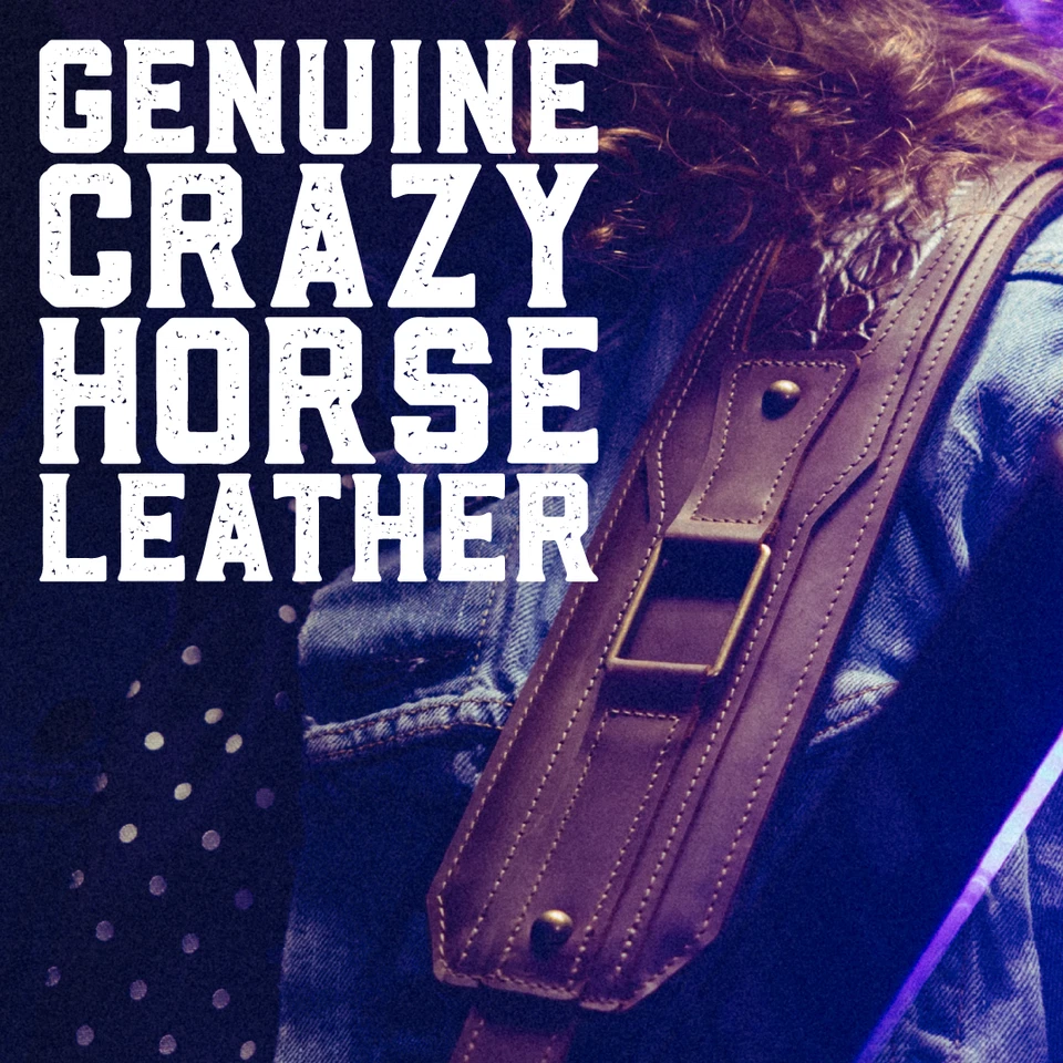 Correa de Guitarra Levy's Apex Series Cuero Genuino 3" con Acolchado, Bronceado Foto 2 de 4