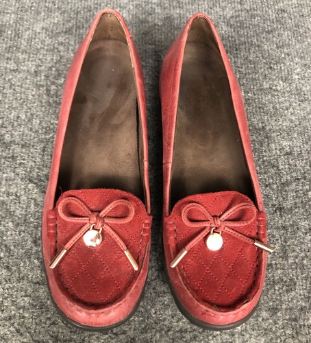 Dr Andrew Weil 85 Venice Orthaheel Red Leather Slip On Flats Womens Sz 6 In EUC - Picture 5 of 10
