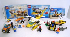 3 Lego City Sets 3178 Sea Plane 60286 Beach Rescue 7737 Coast Guard Jet Scooter