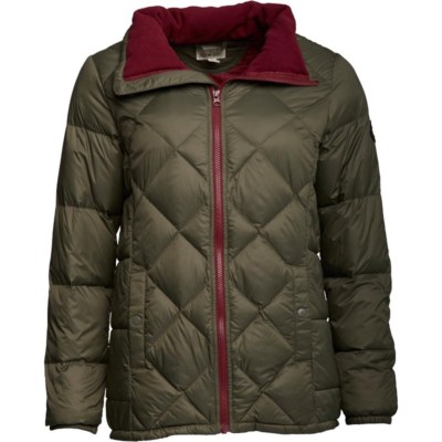 CONVERSE WOMENS LIGHTWEIGHT QUILTED DOWN JACKET - GRAPE LEAF   SMALL (6-8) - NEW