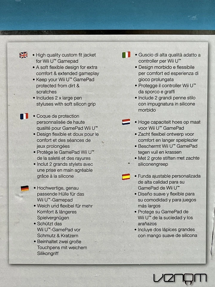 VENOM WII U GAMEPAD PROTECTOR & STYLUS Blue Protect & Play Silicone Jacket - Image 4 of 4