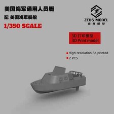 Kit gommone e gommone in gomma per personale barca uso generale nave US Navy stampato in 3D 1/350
