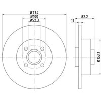 Textar 2X Bremsscheibe Hinten Ø274 Voll FüR Renault Megane Scenic JA0/1_ 1.6