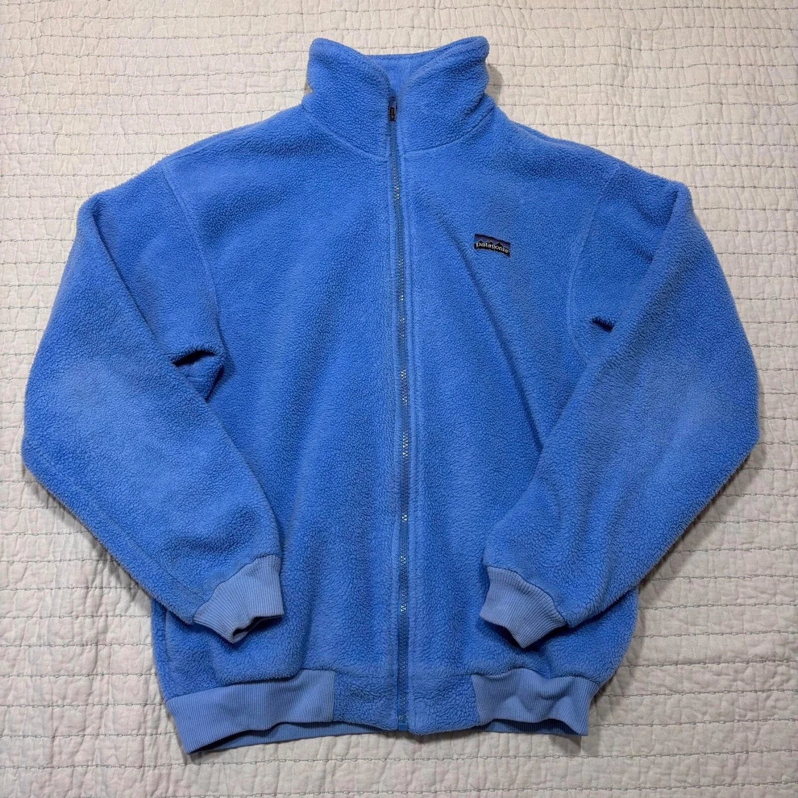 Vintage Patagonia Kids Fleece Jacket Size 14 Blue
