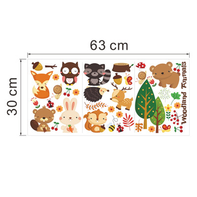 Kinder Wandsticker Schlafzimmer Kinder Babyzimmer Waldtier Bär Eule Biene Fuchs UK