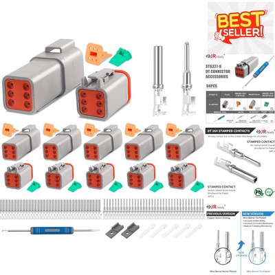 Premium 6 Pin DT Connector Set with 33 Stamped Contacts for Secure Connections