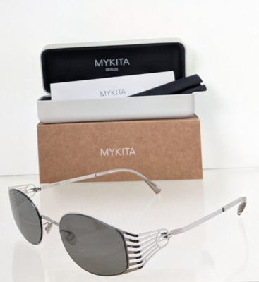 MYKITA Sunglasses Studio 8.2 Col. 051 52mm Frame Mykita Lite Sun Peer Col 051 Silver Frame Brown Lens Aviator  main image 3