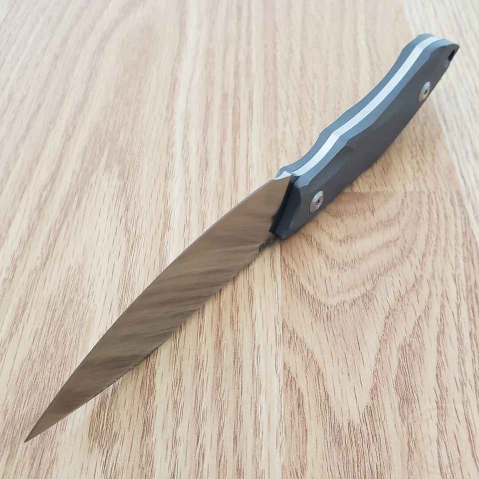 Kansept Knives Luccio Fixed Knife 3.88" CPM S35VN Steel Blade Titanium Handle - Image 4 of 4