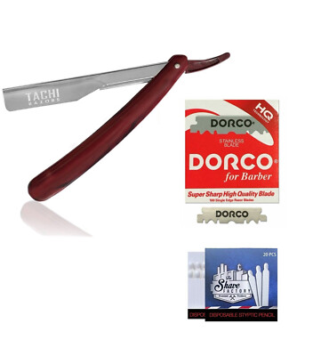 Navaja Rasurar Cuchilla Barbero Afeitado barba Maquinilla afeitar Corte 100 Red