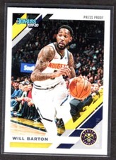 WILL BARTON  NUGGETS   2019-20 DONRUSS #51 - PRESS PROOF PARALLEL