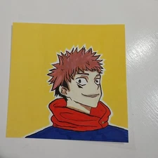 6x6 Inch Gouache Painting Impressionism  Original Art Anime Title Yuji JJKA1