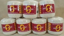 South Maid Crochet Thread, Size 10 , Lot of 7-350 yard Rolls, Color 429