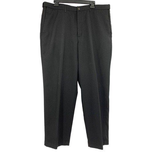 Men’s Haggar black dress pants 40 x 30 2109 Expandible Flex Waist relaxed - Picture 4 of 11