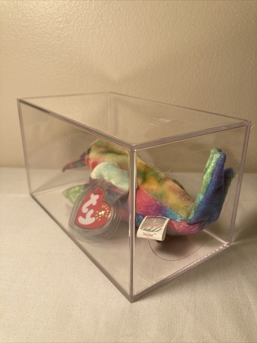 Ty Beanie Baby Nectar the Hummingbird 2000/2001 Tag Errors MWMT w/Acrylic Box - Picture 2 of 16