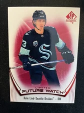 21-22 UD SP Authentic Hockey Red Limited Future Watch 144 Kole Lind