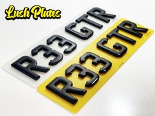 SHORT SMALL 2D  3D 4D Gel Number Plates Road Legal FRONT & REAR 7 6 5 4 3 Digit