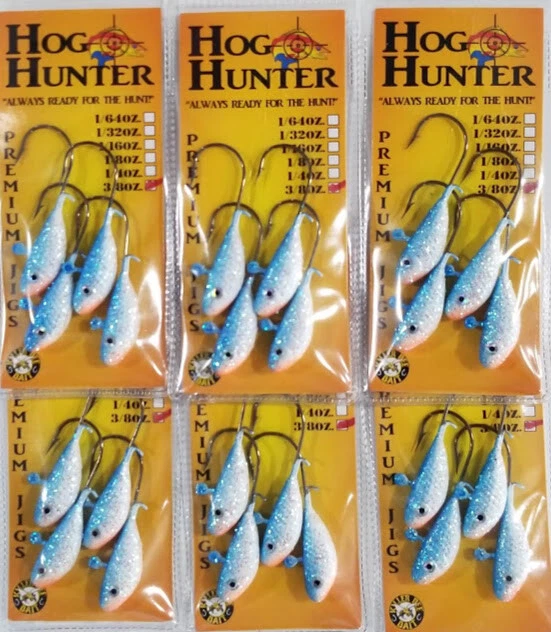 Señuelo de pesca Erie Dearie Walleye Tackle 4 escala brillo crappie Jig 3/8 oz U Pic Foto 4 de 4