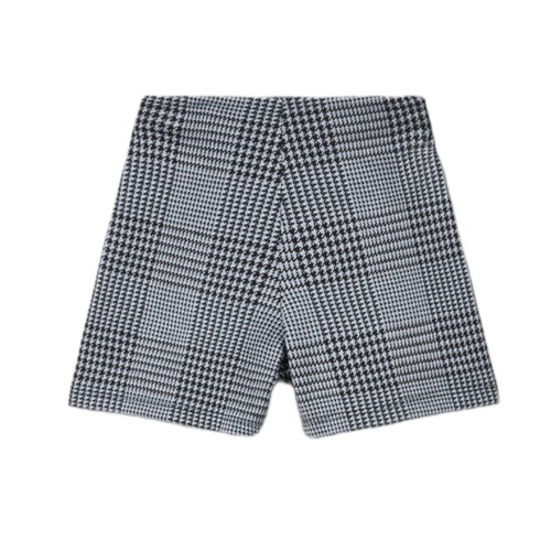 Zara Girls Size 8 / 9 Skort Shorts Skirt Pleated Plaid Box Pleat Skort Black - Picture 3 of 10