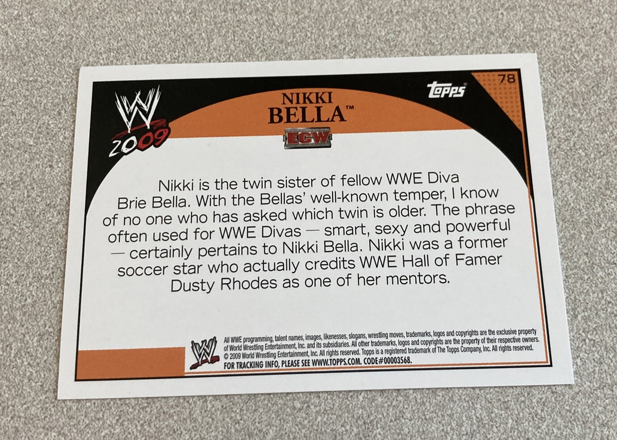 2009 Topps WWE ECW #78 Nikki Bella | eBay