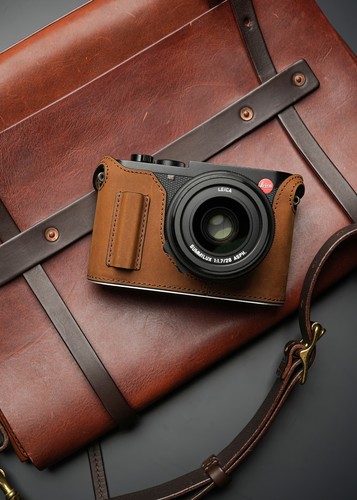 Genuine Real Leather Camera Bag Protective Case Cover Base Grip For Leica Q3 - Picture 23 of 39