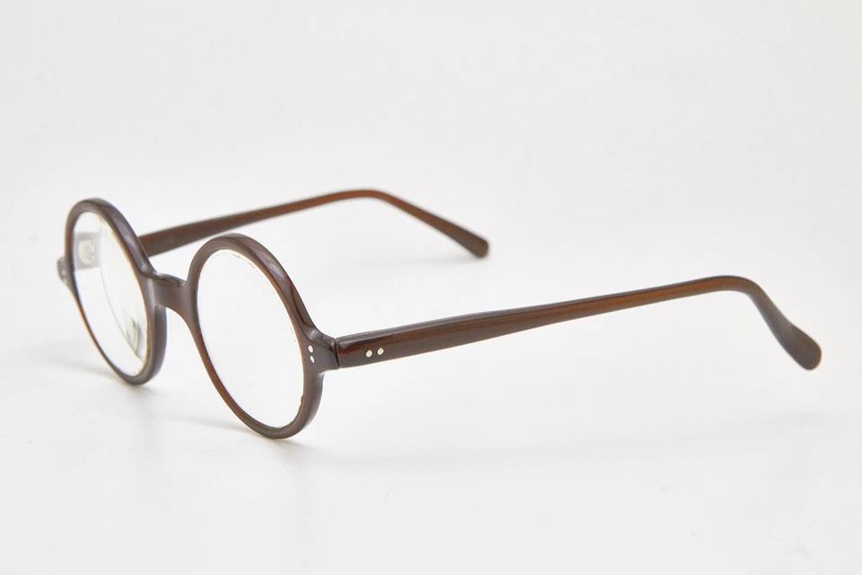 1950s vintage round eyeglasses LOZZA brown Frame retro hipster Eyeglasses round - Image 3 of 4
