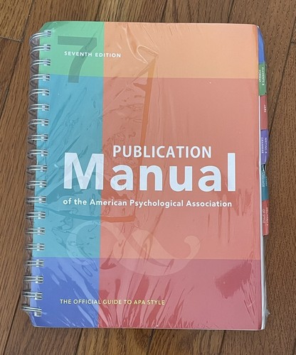Publication Manual Of The American Psychological Association Apa Publication Manual American Psychological Association APA 7th Ed