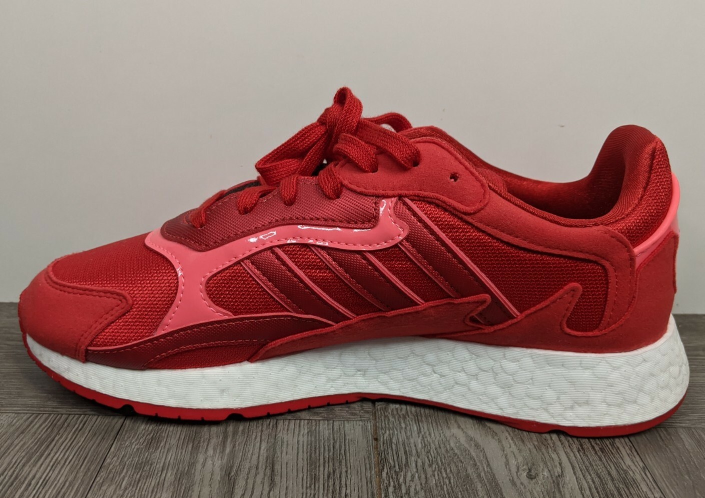 New Adidas Original Womens Tresc Run Boost Red/Pink/White EH0208 Women's Sz 9.5