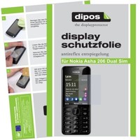 Schutzfolie FüR Nokia Asha 206 Dual Sim Matt Display Folie Antireflex