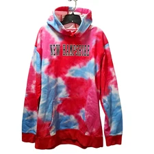 New Hampshire Tie Dye Hoodie Women’s XXL Red Blue Creative Apparel Concepts