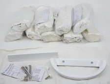 Vision Hardware 10 Pack White Patio Door Handle Set PD1530 3-15/16 Hole Spacing