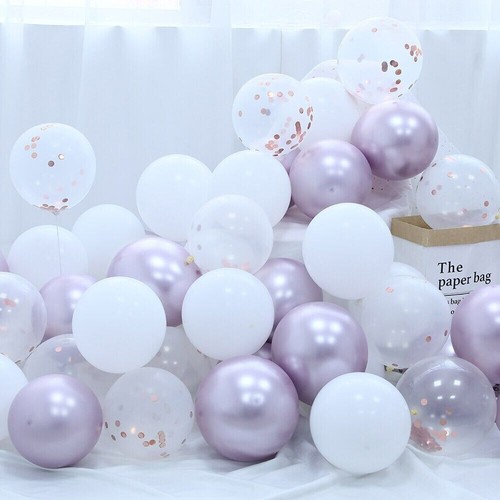PLAIN BALLOONS 30 X Latex BALOON helium balons Birthday Quality Wedding Balloon - Picture 121 of 169