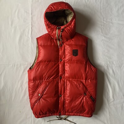 Vintage Polo Ralph Lauren Daunenweste Pufferjacke Hoodie rot M