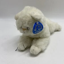 Purr-fection by MJC White Cat Plush 1992 Vintage w/ Tag