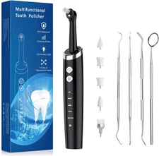 Electric Tooth Polisher & Manual Cleaning Kit for Total Tooth Care