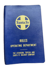 Atchison Topeks & SANTA FE Railway Rules Operating Department Book 1975 Railroad