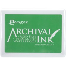 Ranger A3P-30515 Archival Ink Jumbo Ink Pad 3-Emerald Green