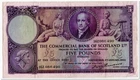 SCOTLAND,THE COMMERCIAL BANK OF SCOTLAND LTD,5 POUNDS,1953,P.S333,aVF