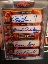 2025 Leaf Sports Heroes HAMM CHASTAIN FAWCETT AKERS & 4 More Autos #1/1 USWNT