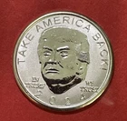 RARE!! Fine Silver! 1 Gram 2-sided Trump Art Round! Fine .999 Pure Silver!