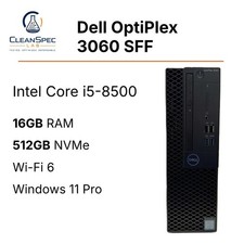 Dell OptiPlex 3060 SFF i5-8500 16GB 512GB NVMe WiFi 6 Windows 11 Pro